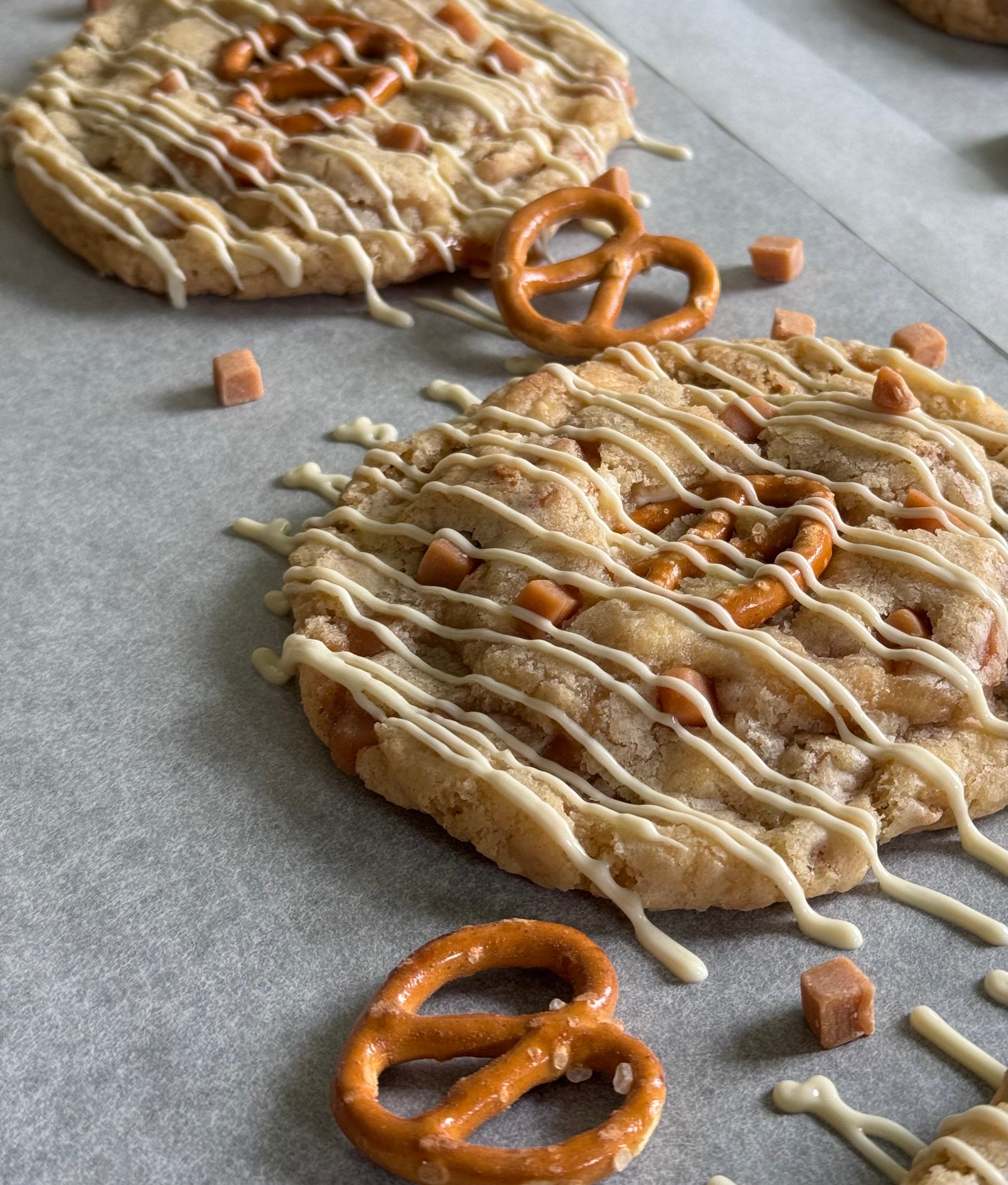 Salted caramel pretzel